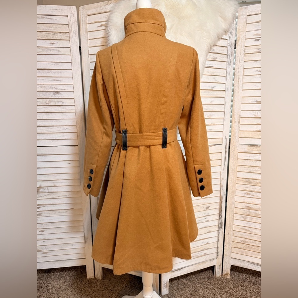 Madden Girl Camel Trench Coat - Picture 2 of 10